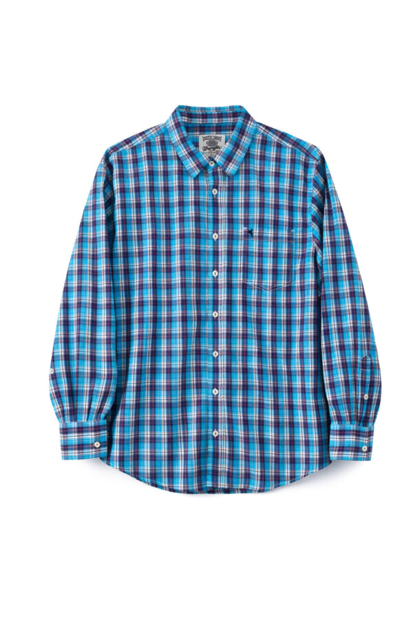 ChatGPT Image Feb 27, 2026, 01_24_11 PM Wrangler Blue Plaid Classic Button-Down Shirt