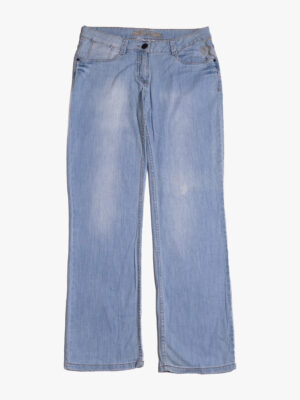 Light Blue Straight Fit Denim Jeans – Mid Rise