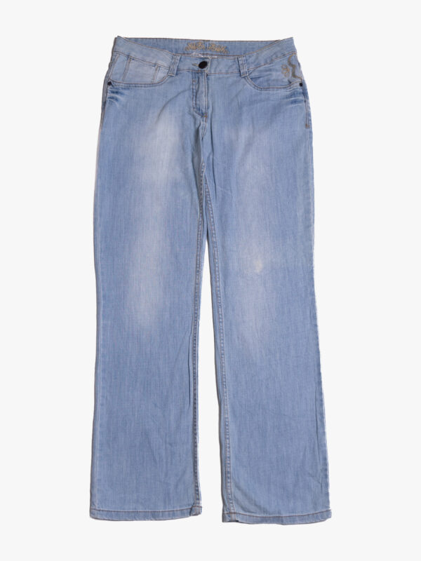 Un 1.1 Light Blue Straight Fit Denim Jeans – Mid Rise