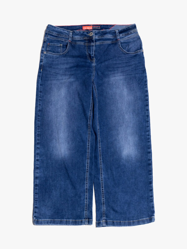 denim love1 Dark Blue Relaxed Fit Denim Jeans – Mid Rise Short Leg