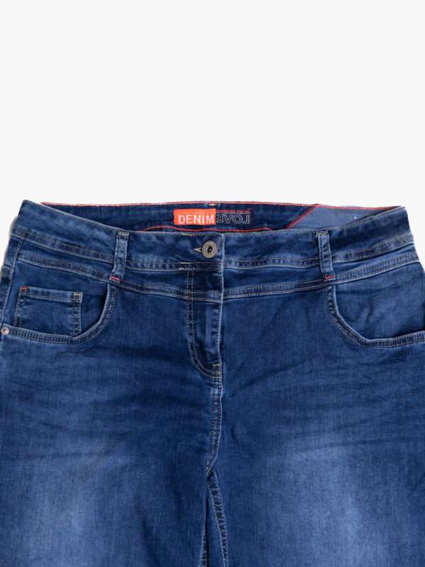 denm lv2 Dark Blue Relaxed Fit Denim Jeans – Mid Rise Short Leg