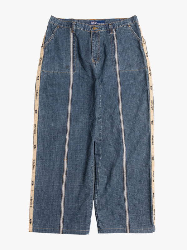 eminem d 1 Vintage Stripe Panel Wide Leg Denim Jeans