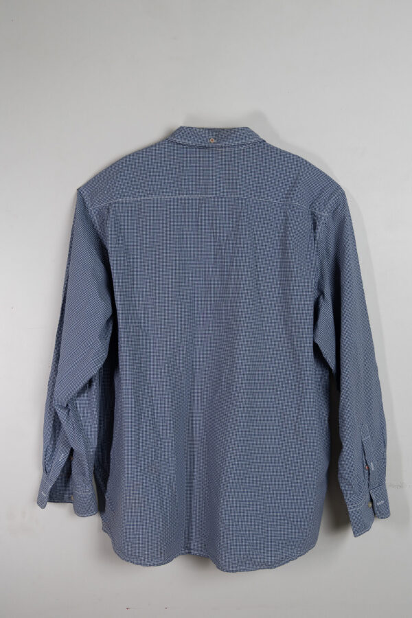 old navy 2 Old Navy Blue Micro-Check Button-Down Shirt