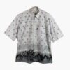 Printed Short Sleeve Shirt – Grey Tribal Graphic Casual Shirt