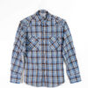 retro 1 Vintage Blue & Brown Plaid Utility Shirt