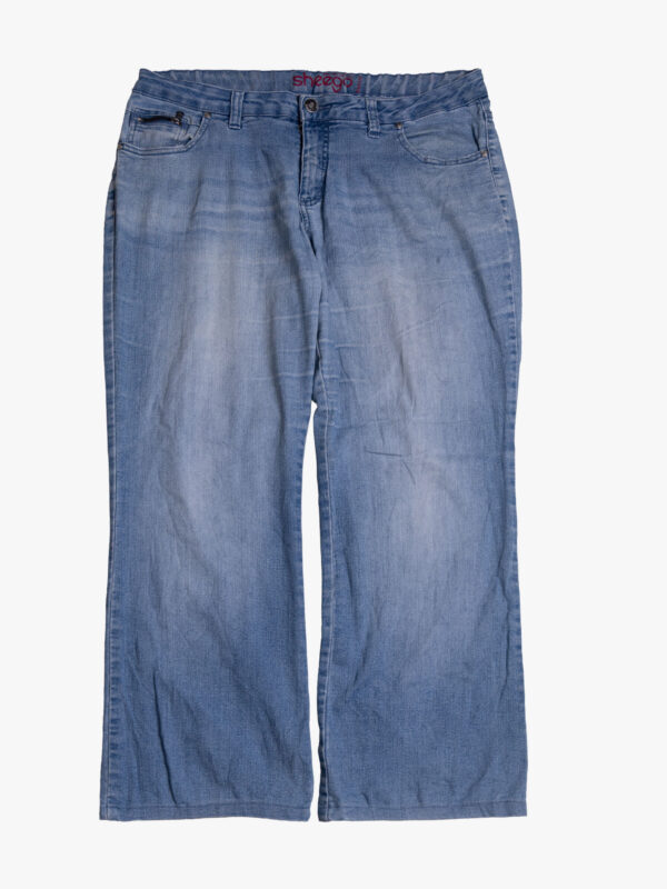 sheego1 Sheego Women’s Light Blue Wide Leg Denim Jeans