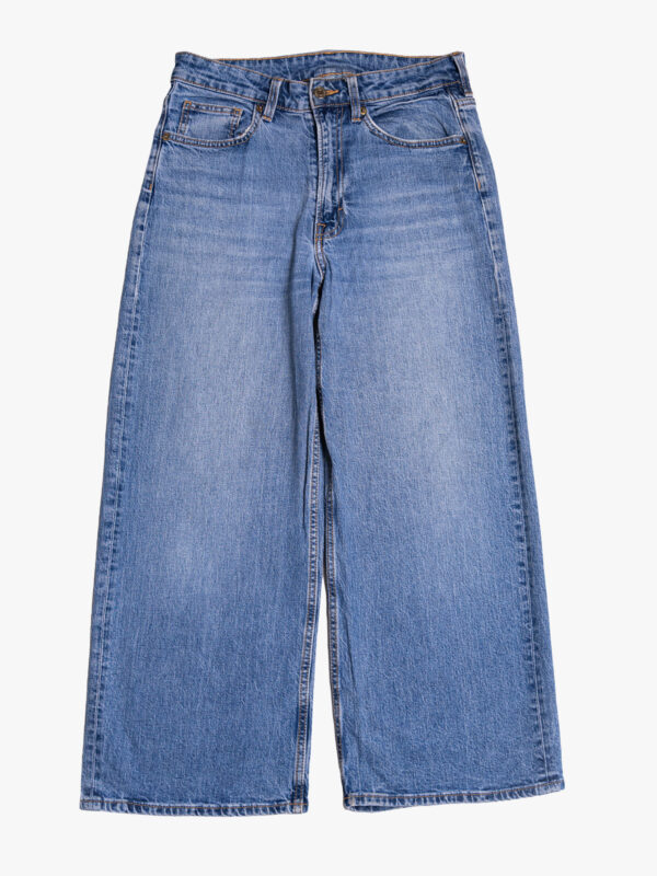 un 2.1 Light Blue Wide Leg Denim short Jeans