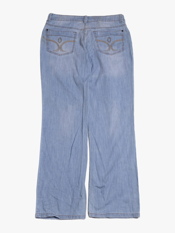 un1.4 Light Blue Straight Fit Denim Jeans – Mid Rise