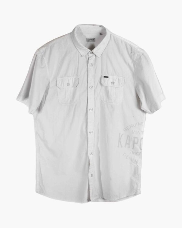 Kaporal White Short Sleeve Shirt – Minimal Cotton Casual Shirt