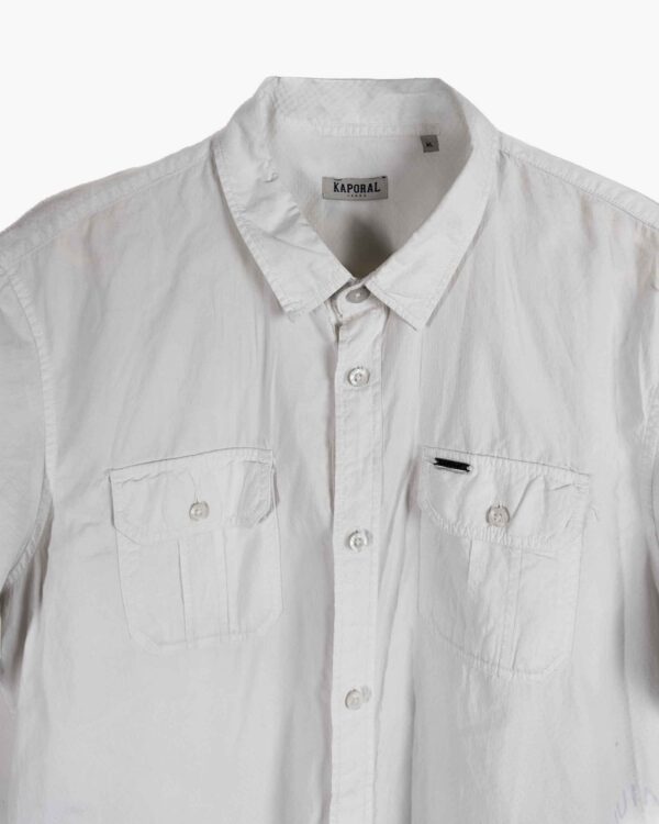 Kaporal White Short Sleeve Shirt – Minimal Cotton Casual Shirt