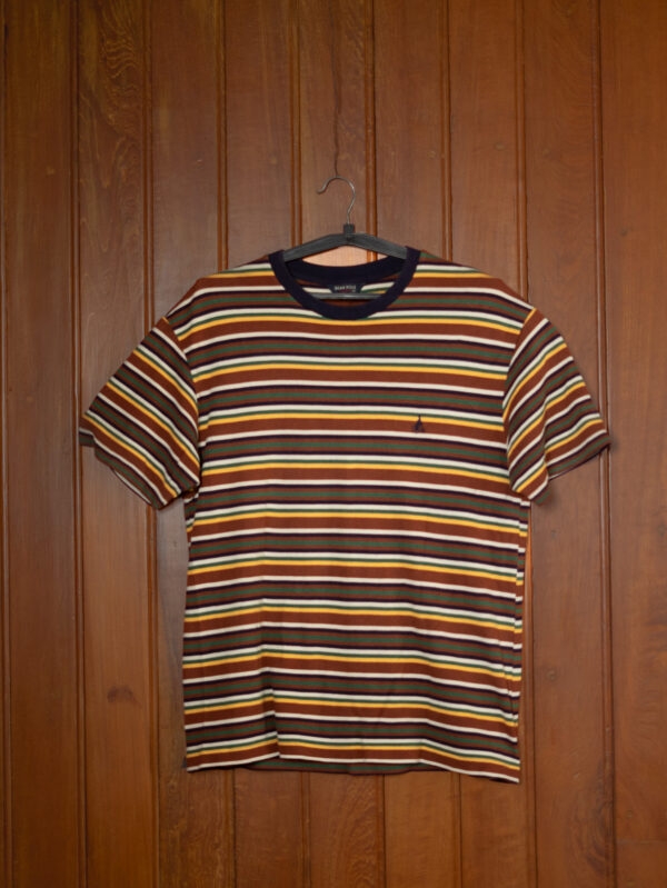 bp Bean Pole Sports Striped Knit T-Shirt – Brown Multi