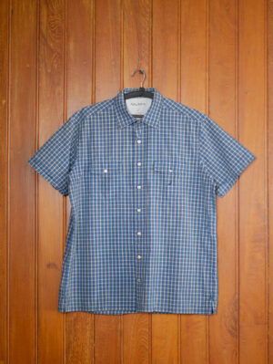 DSC03915 Nautica Check Short Sleeve Shirt – Blue