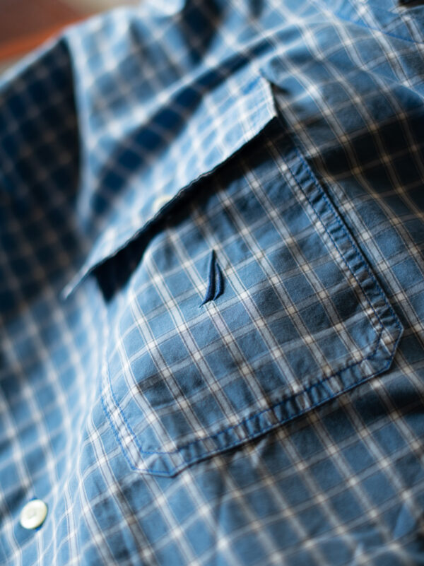 DSC03919 Nautica Check Short Sleeve Shirt – Blue