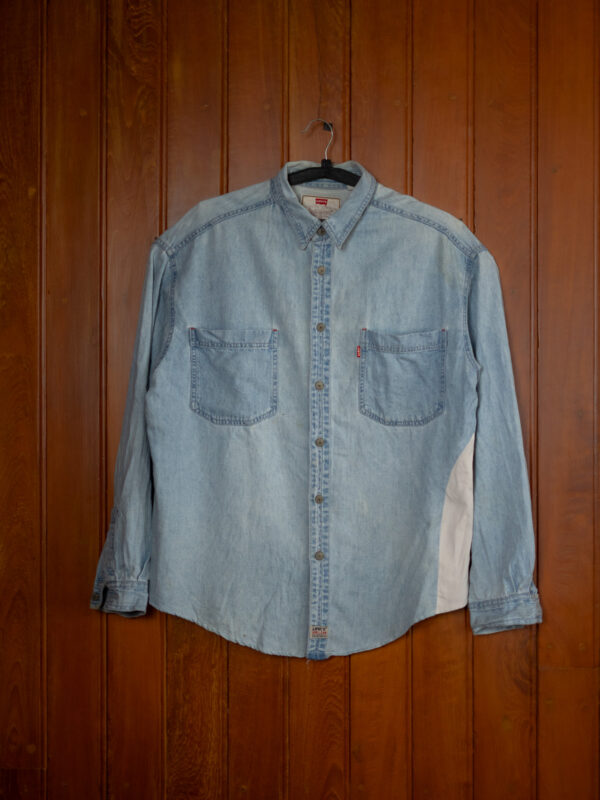 DSC03931 Levi's Light Wash Denim Shirt- Upcycled