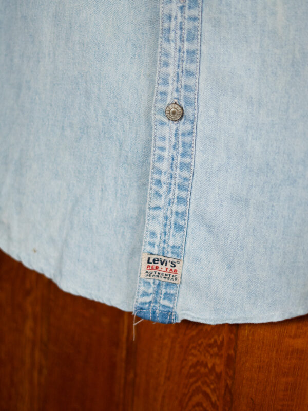 DSC03933 Levi's Light Wash Denim Shirt- Upcycled
