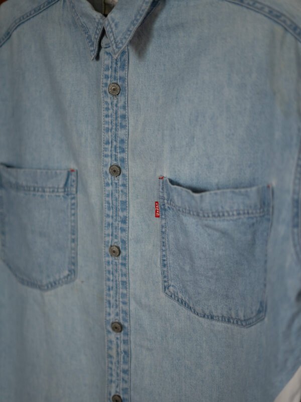DSC03934 Levi's Light Wash Denim Shirt- Upcycled