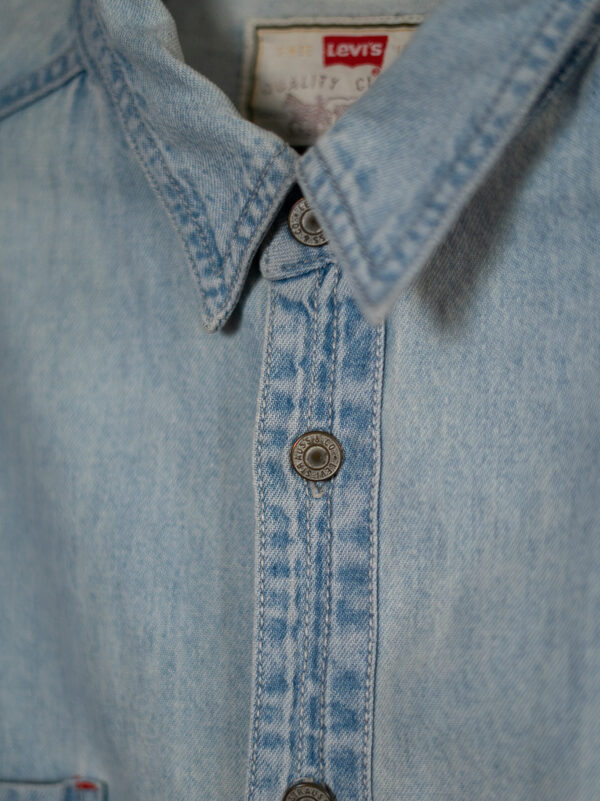 DSC03935 Levi's Light Wash Denim Shirt- Upcycled