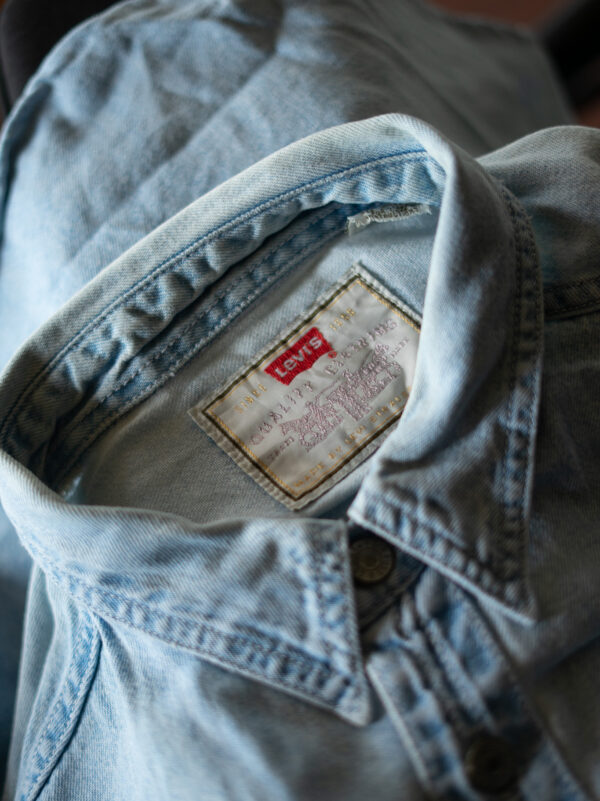 DSC03938 Levi's Light Wash Denim Shirt- Upcycled