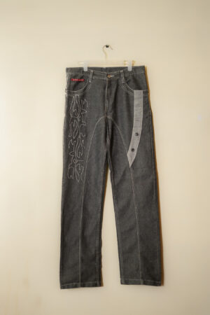 Y2K Embroidered Panel Denim Jeans