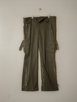 Y2K Multi-Pocket Cargo Pants – Olive Green