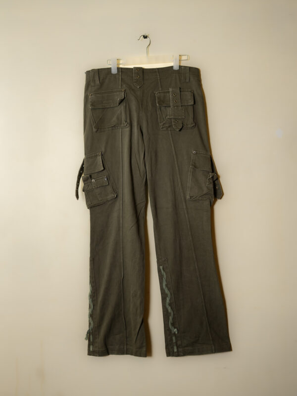 DSC04019 Y2K Multi-Pocket Cargo Pants – Olive Green