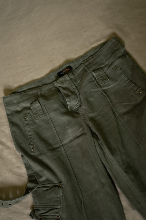 DSC04024 Y2K Multi-Pocket Cargo Pants – Olive Green