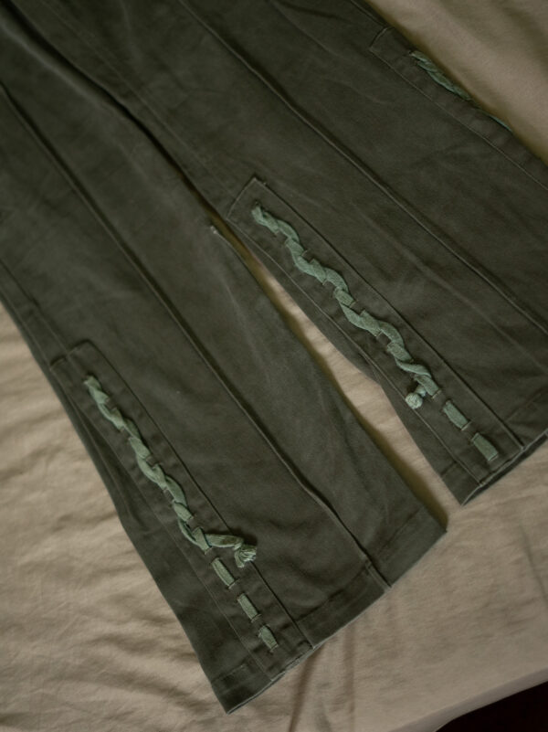 DSC04025 Y2K Multi-Pocket Cargo Pants – Olive Green