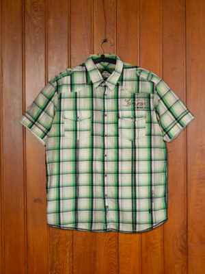 DSC04134 Denim Original Green Plaid Utility Shirt