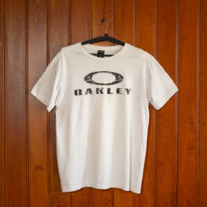 Oakley Distressed Logo Graphic T-Shirt – White
