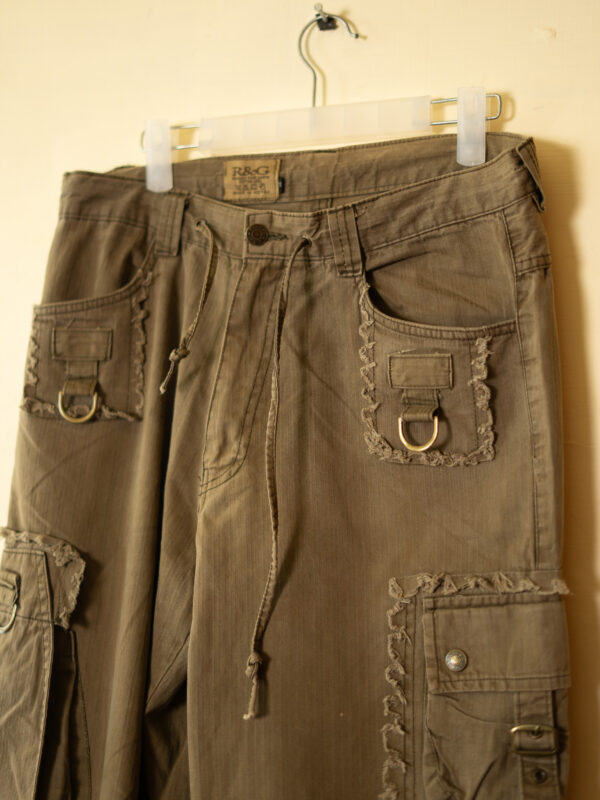 DSC04260 R&G Multi-Pocket Utility Cargo Pants – Olive Brown